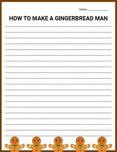 How to make a Gingerbread Man: Procedural Writing Organizers (Editable in Google Slides) - Roombop