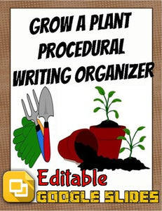 How to Grow a Plant: Procedural Writing Organizers (Editable in Google Slides) - Roombop
