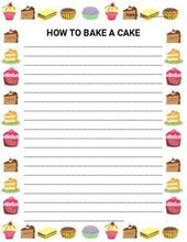 Load image into Gallery viewer, How to Bake a Cake: Procedural Writing Organizers (Editable in Google Slides) - Roombop
