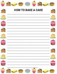 How to Bake a Cake: Procedural Writing Organizers (Editable in Google Slides) - Roombop