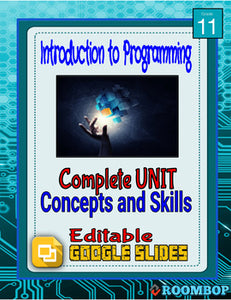Programming Concepts and Skills Full Unit - Intro To Programming - Roombop