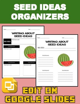 Seed Ideas Organizers Digital & Printables (Editable in Google Slides) - Roombop