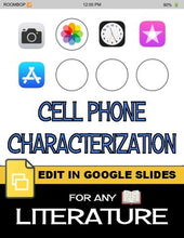 Load image into Gallery viewer, Cell Phone Characterization - For Any Literature (Editable in Google Slides) - Roombop