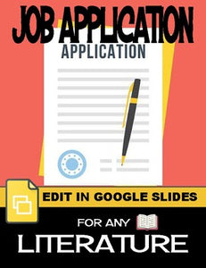 Job Application Characterization - For Any Literature (Editable in Google Slides) - Roombop