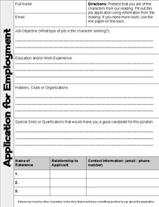 Job Application Characterization - For Any Literature (Editable in Google Slides) - Roombop