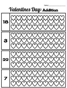 Valentines Day Kindergarten Math - Roombop