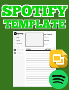 Spotify Song Album Template (Editable on Google Slides) - Roombop