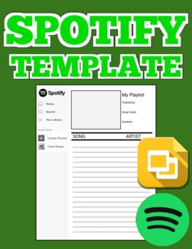 Spotify Song Album Template (Editable on Google Slides) - Roombop