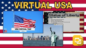 USA Virtual Country Trip (Editable in Google Slides) - Roombop