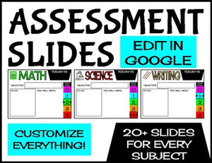 Assignment Slides | Edit in Google Slides | Distance Learning Slides - Roombop