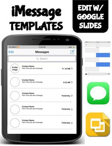 iMessage Template (Editable on Google Slides) - Roombop