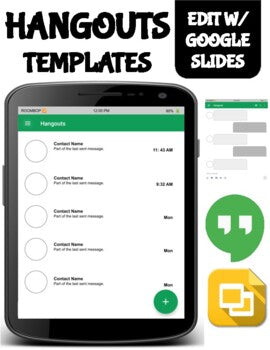 Hangouts Template (Editable on Google Slides) - Roombop