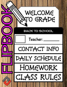 Back To School - Meet The Teacher Flipbook