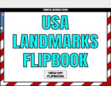 Load image into Gallery viewer, Famous USA Landmarks Digital Flipbook