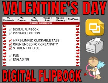 Valentine's Day Digital Flipbook - Google Slides