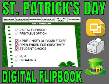 St. Patrick's Day Digital Flipbook - Google Slides