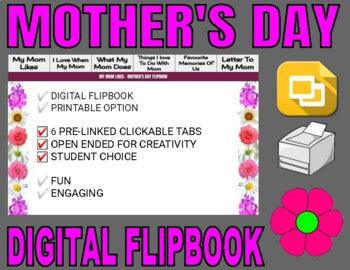 Mother's Day Digital Flipbook - Google Slides