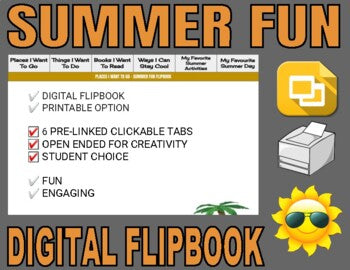 Summer Fun Digital Flipbook - Google Slides