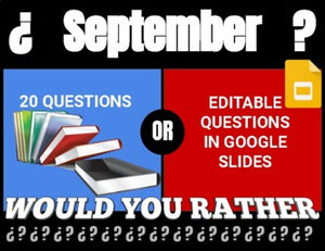September Digital & Printable Would You Rather (Google Slides)