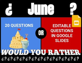 June Digital & Printable Would You Rather (Google Slides)