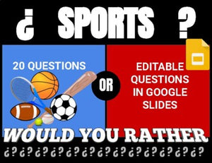 Sports Digital Printable Would You Rather (Google Slides)