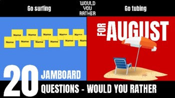 August Would You Rather JamBoard