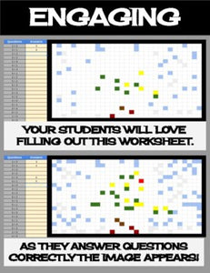 Mother's Day/Spring Digital Pixel Art Magic Reveal MULTIPLICATION Google Sheets