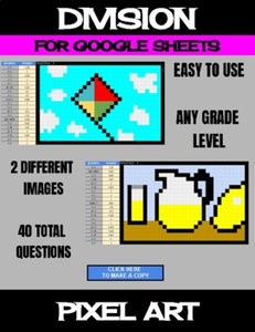 Summer - Digital Pixel Art, Magic Reveal - DIVISION - Google Sheets