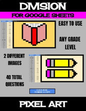 Load image into Gallery viewer, Back To School - Digital Pixel Art, Magic Reveal - DIVISION - Google Sheets