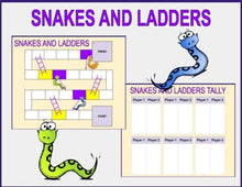 Load image into Gallery viewer, Snakes &amp; Ladders: Sight Words (Editable in Google Slides)
